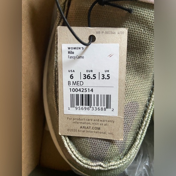 Women’s Ariat “Hilo” Fancy Camo Slip On Summer Shoe - Picture 9 of 10